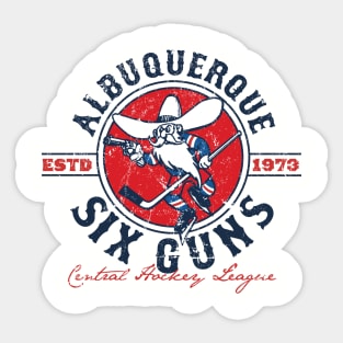 Albuquerque Six Guns Sticker